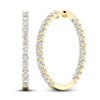 Thumbnail Image 4 of Previously Owned Lab-Grown Diamond Hoop Earrings 5 ct tw 14K Yellow Gold