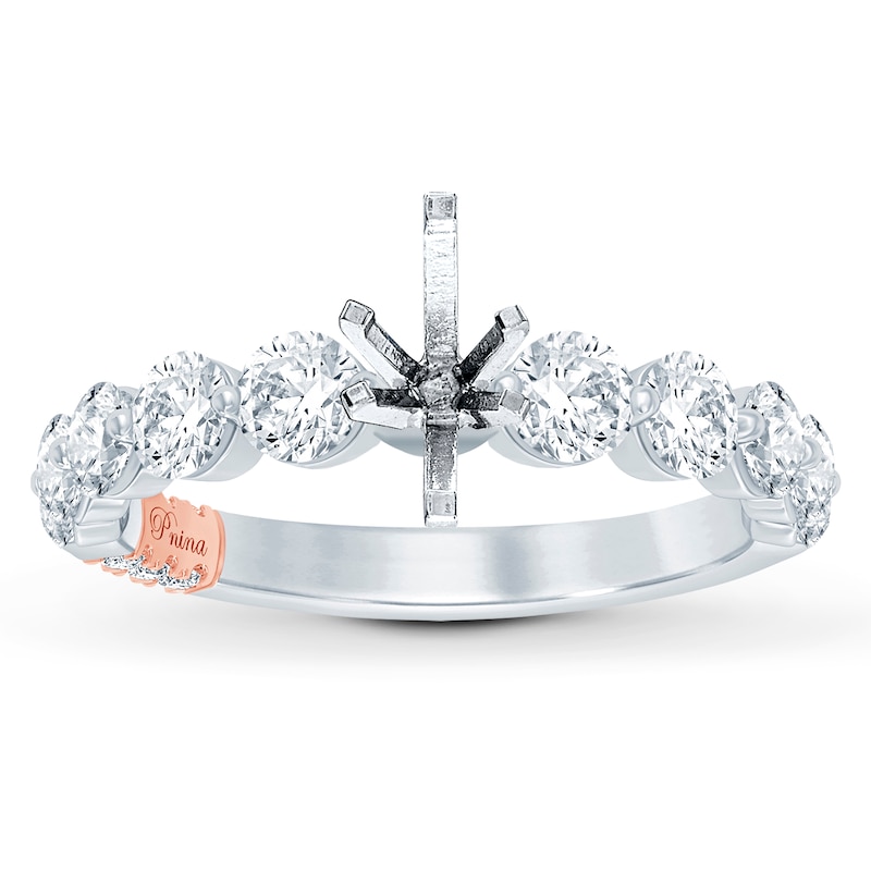 Main Image 1 of Previously Owned Pnina Tornai Diamond Engagement Ring Setting 1 ct tw Round 14K White Gold