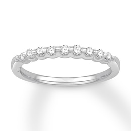 Previously Owned Colorless Diamond Anniversary Ring 1/4 carat tw 14K White Gold