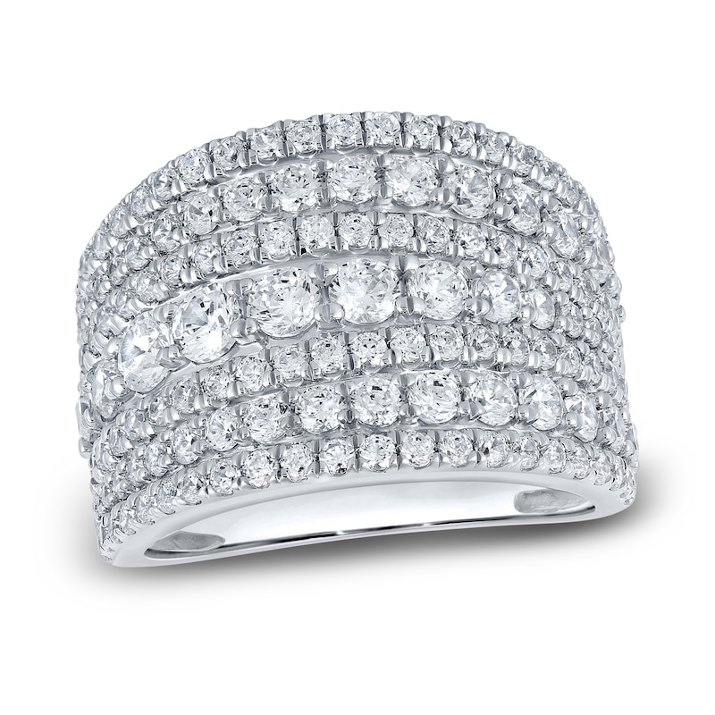 Previously Owned Diamond Multi-Row Ring 3 ct tw 14K White Gold