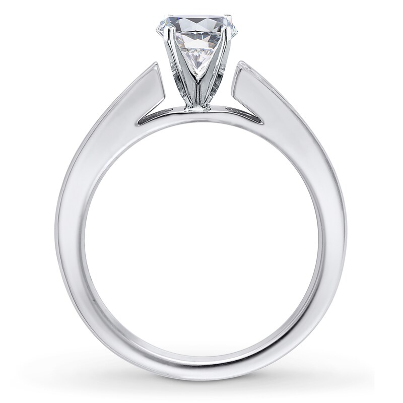 Main Image 2 of Previously Owned Diamond Engagement Ring Setting 1/2 ct tw Round 14K White Gold