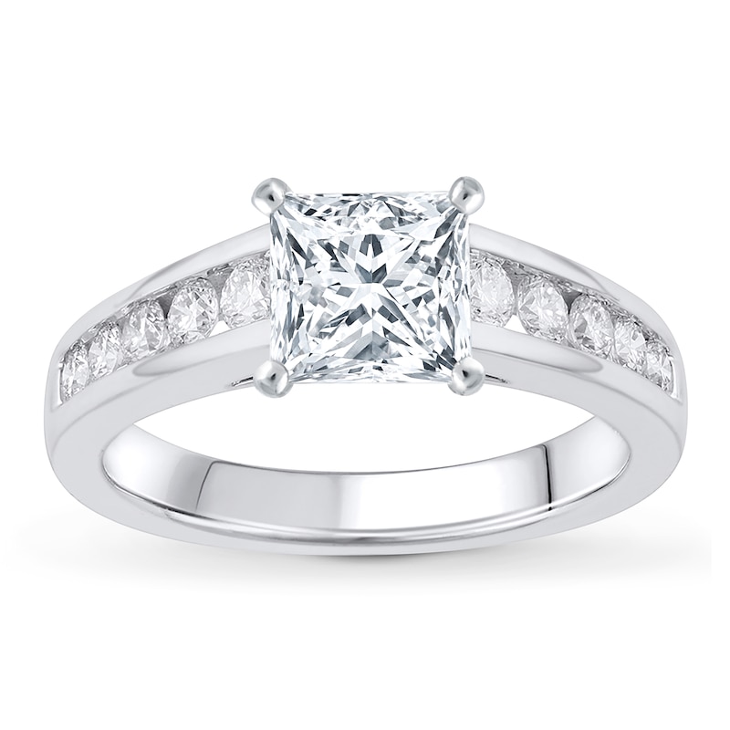 Main Image 3 of Previously Owned Diamond Engagement Ring Setting 1/2 ct tw Round 14K White Gold