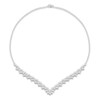 Thumbnail Image 1 of Previously Owned Diamond Necklace 6 ct tw Princess/Round 14K White Gold 19"