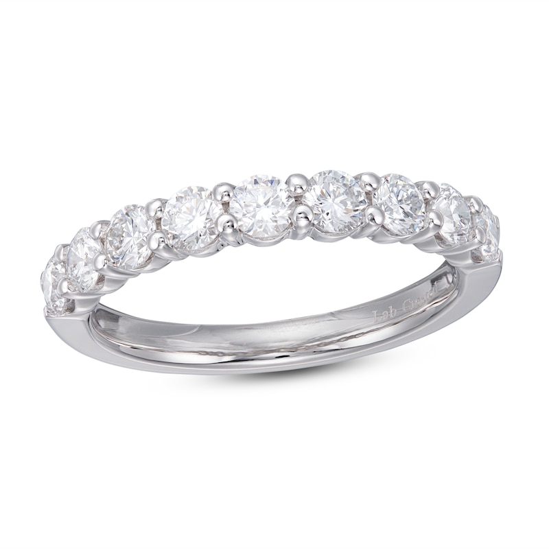 Main Image 1 of Previously Owned Lab-Grown Diamond Anniversary Band 1 ct tw Round 14K White Gold