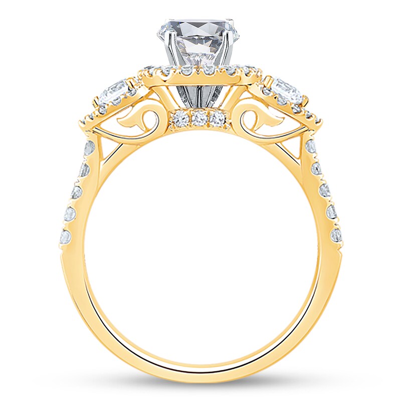 Main Image 2 of Previously Owned Diamond Engagement Ring Setting 3/4 ct tw Round 18K Yellow Gold