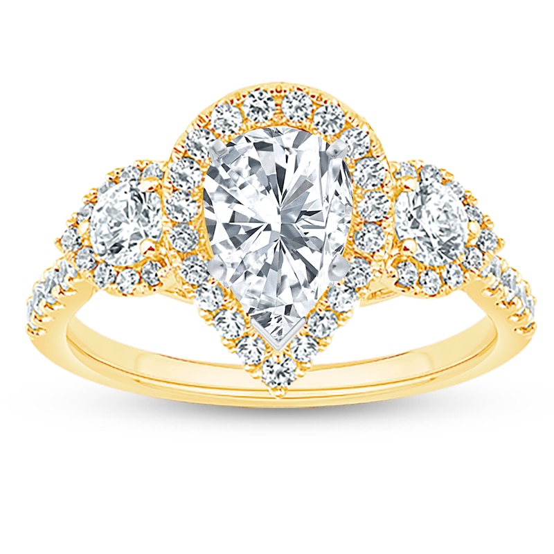 Main Image 3 of Previously Owned Diamond Engagement Ring Setting 3/4 ct tw Round 18K Yellow Gold