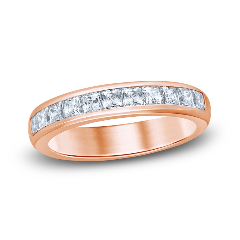 Previously Owned Diamond Wedding Band 1 ct tw Princess 14K Rose Gold