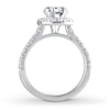Thumbnail Image 2 of Previously Owned Lab-Created Diamond Engagement Ring Setting 3/4 ct tw Pear 14K White Gold