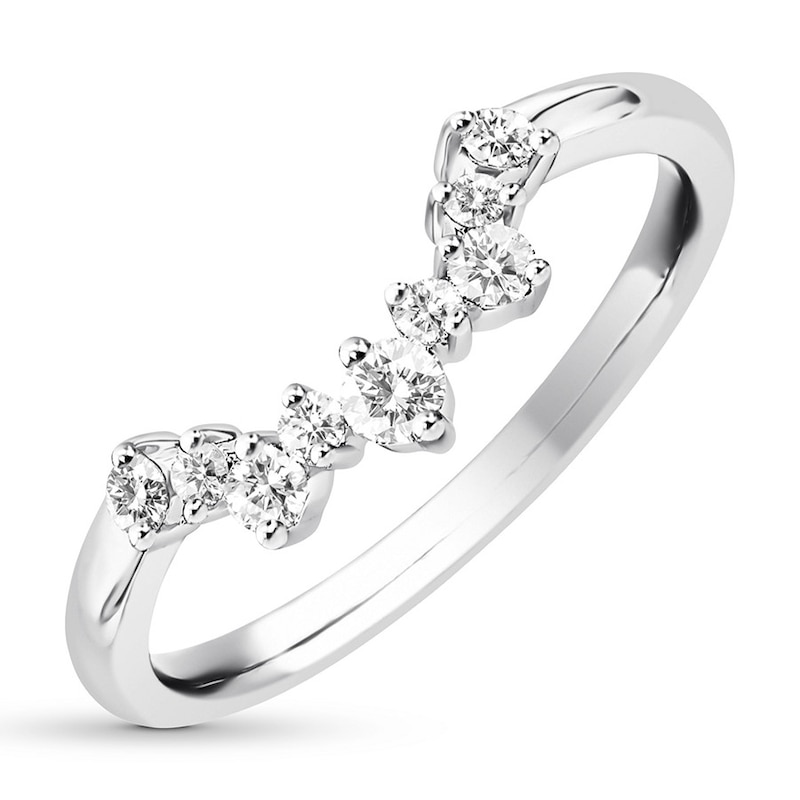 Main Image 4 of Previously Owned Diamond Enhancer Ring 1/4 ct tw Round-cut 14K White Gold