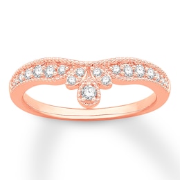 Previously Owned Diamond Contour Ring 1/4 ct tw Round-cut 14K Rose Gold