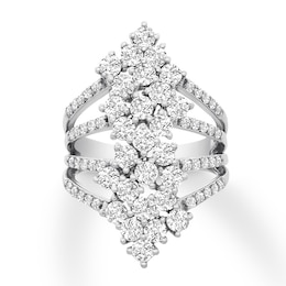 Previously Owned Diamond Ring 2-1/2 carats tw Round 14K White Gold