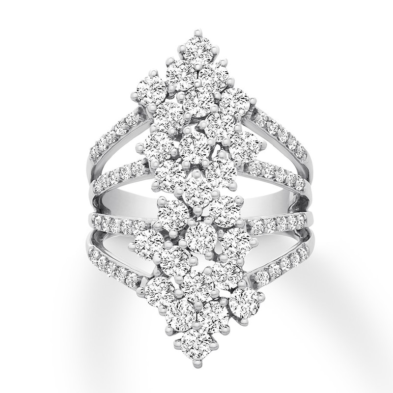 Main Image 1 of Previously Owned Diamond Ring 2-1/2 carats tw Round 14K White Gold