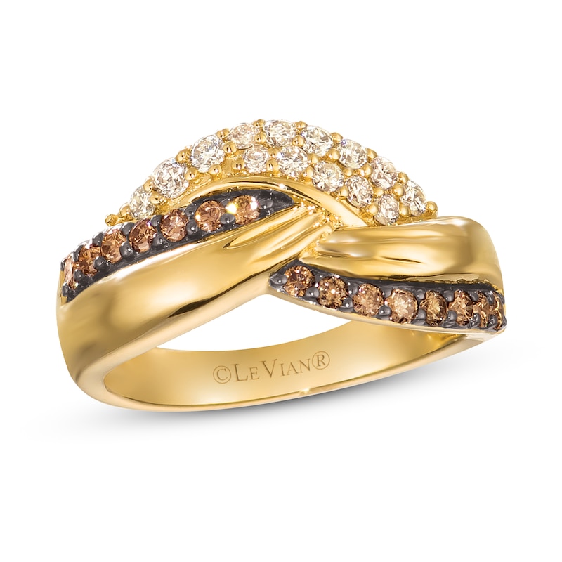 Main Image 1 of Previously Owned Le Vian Crème Brûlée Diamond Ring 5/8 ct tw Round 14K Honey Gold