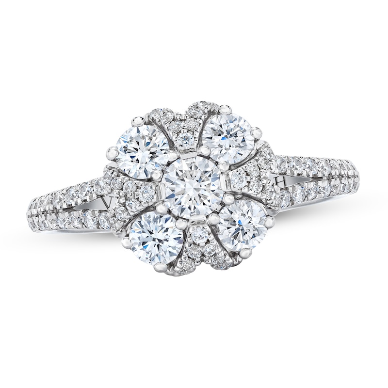 Main Image 1 of Previously Owned Vera Wang WISH Diamond Ring 1 ct tw 10K White Gold