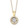 Thumbnail Image 1 of Previously Owned Diamonds in Rhythm 1/3 ct tw Necklace 10K Yellow Gold