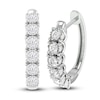 Thumbnail Image 1 of Previously Owned Diamond Hoop Earrings 1/4 ct tw Round 10K White Gold
