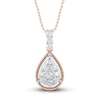 Thumbnail Image 1 of Previously Owned Diamond Necklace 1/3 ct tw Round 10K Rose Gold