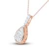 Thumbnail Image 2 of Previously Owned Diamond Necklace 1/3 ct tw Round 10K Rose Gold