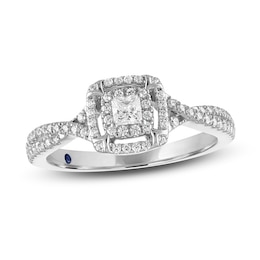 Previously Owned Vera Wang WISH Diamond Ring 3/8 ct tw Round 10K White Gold