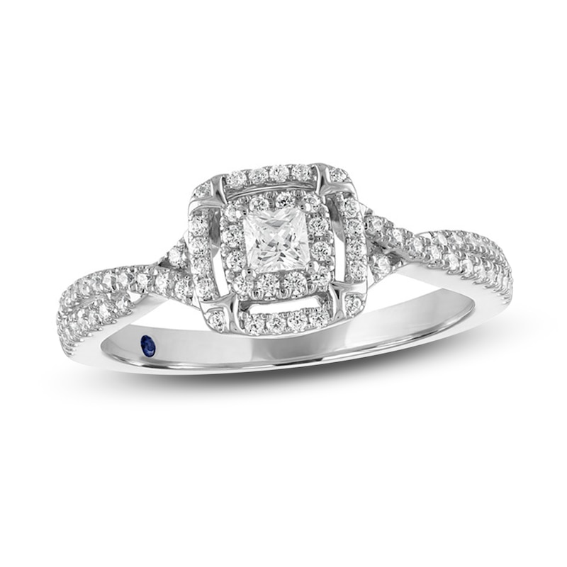 Main Image 1 of Previously Owned Vera Wang WISH Diamond Ring 3/8 ct tw Round 10K White Gold