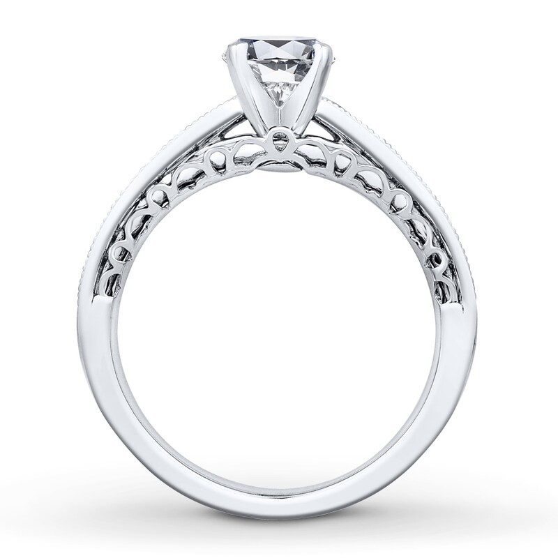Main Image 2 of Previously Owned Diamond Bridal Setting 3/8 ct tw Round-cut 14K White Gold