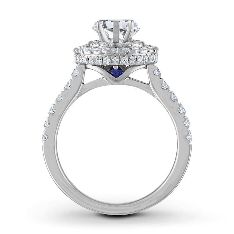Main Image 2 of Previously Owned Vera Wang WISH Diamond Engagement Ring Setting 7/8 ct tw Pear 14K White Gold