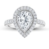 Thumbnail Image 3 of Previously Owned Vera Wang WISH Diamond Engagement Ring Setting 7/8 ct tw Pear 14K White Gold
