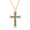 Thumbnail Image 1 of Previously Owned Men's Cross Necklace 1/2 ct tw Diamonds 10K Yellow Gold