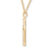 Thumbnail Image 2 of Previously Owned Men's Cross Necklace 1/2 ct tw Diamonds 10K Yellow Gold