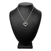 Thumbnail Image 4 of Previously Owned Diamond Heart Pendant Necklace 1/2 ct tw Round/Baguette 14K White Gold 18"