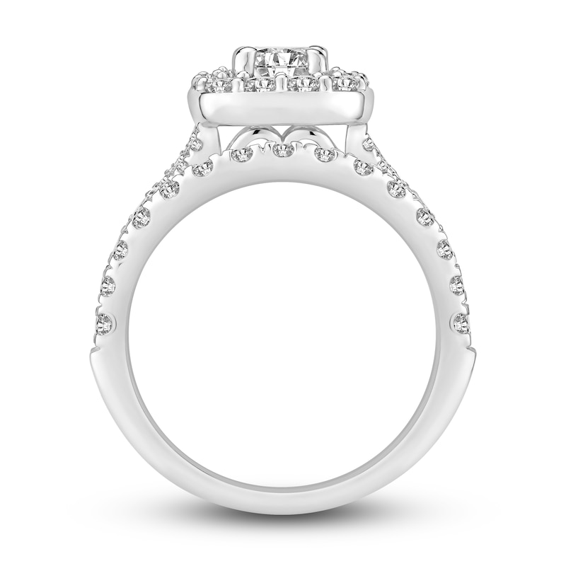 Main Image 3 of Previously Owned Diamond Bridal Set 1-7/8 ct tw Round 14K White Gold