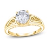 Thumbnail Image 1 of Diamond Solitaire Scroll Engagement Ring 1/4 ct tw Round 14K Yellow Gold (I2/I)