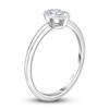 Thumbnail Image 2 of Diamond Solitaire Engagement Ring 1/2 ct tw Bezel-Set Oval 14K White Gold (I2/I)