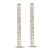 Diamond Hoop Earrings 4 ct tw Round 14K Yellow Gold