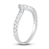 Thumbnail Image 2 of Diamond Chevron Anniversary Band 1/2 ct tw Round 14K White Gold