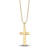 Thumbnail Image 3 of Men's Solid Cross Chain Necklace/Bracelet Set Gold Ion-Plated Stainless Steel