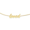 Thumbnail Image 2 of "LOVED" Choker Necklace 14K Yellow Gold 16" Adj.