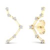 Thumbnail Image 3 of Diamond Libra Constellation Earrings 1/8 ct tw Round 14K Yellow Gold