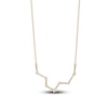 Thumbnail Image 1 of Diamond Pisces Constellation Necklace 1/6 ct tw Round 14K Yellow Gold
