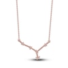 Thumbnail Image 3 of Diamond Cancer Constellation Necklace 1/6 ct tw Round 14K Rose Gold