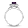 Thumbnail Image 2 of Natural Amethyst Engagement Ring 1/4 ct tw Diamonds 14K White Gold