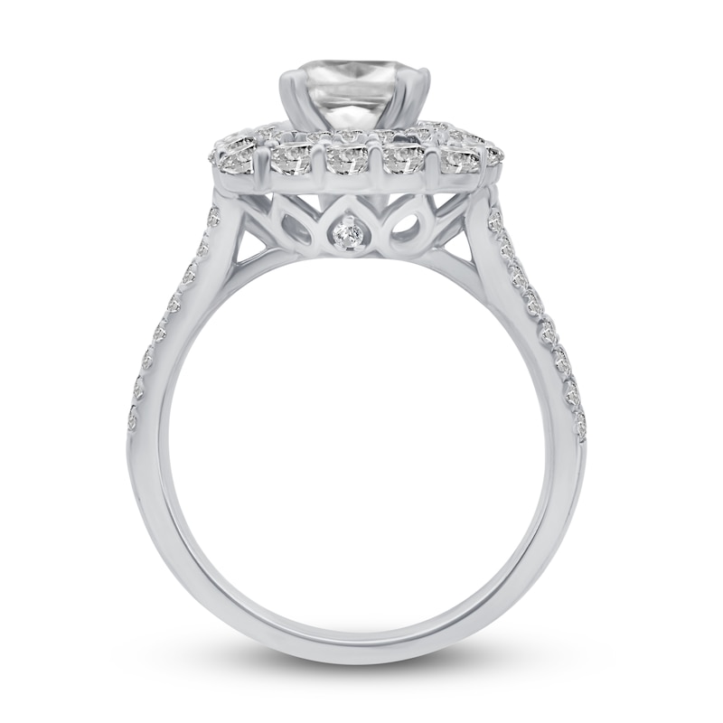 Main Image 2 of Diamond Engagement Ring 2-3/4 ct tw Cushion 14K White Gold