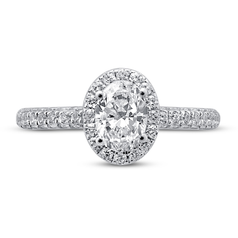 Main Image 3 of Pnina Tornai Simply Sophisticated Diamond Engagement Ring 1-3/8 ct tw Oval/Round 14K White Gold