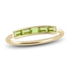 Thumbnail Image 1 of Juliette Maison Natural Peridot Baguette Bar Ring 10K Yellow Gold