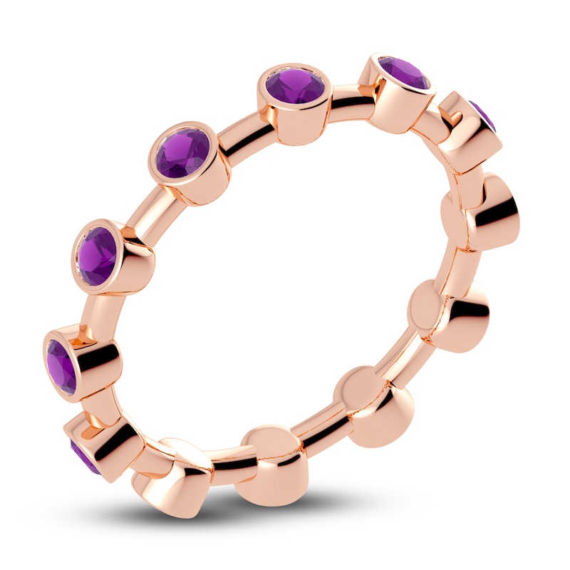 Main Image 2 of Juliette Maison Natural Amethyst Ring 10K Rose Gold