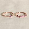Thumbnail Image 4 of Juliette Maison Natural Amethyst & Natural Blue Zircon Ring 10K White Gold