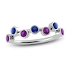 Thumbnail Image 1 of Juliette Maison Natural Amethyst & Natural Blue Sapphire Ring 10K White Gold
