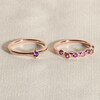 Thumbnail Image 4 of Juliette Maison Natural Amethyst & Natural Blue Sapphire Ring 10K White Gold