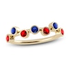 Thumbnail Image 1 of Juliette Maison Natural Ruby & Natural Blue Sapphire Ring 10K Yellow Gold