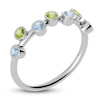 Thumbnail Image 2 of Juliette Maison Natural Aquamarine & Natural Peridot Ring 10K White Gold